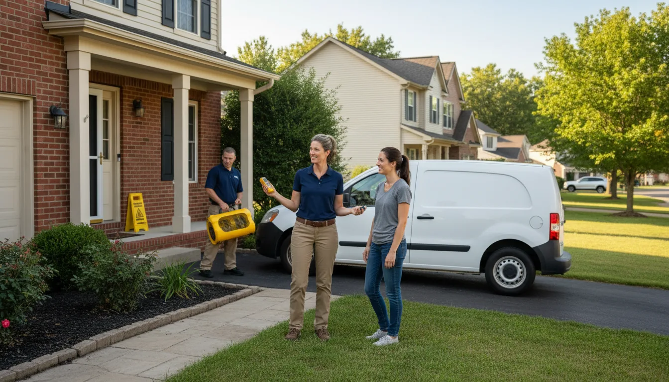 Residential water damage restoration in Willowbrook, IL
